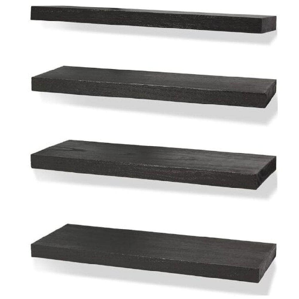 15.8 in. W x 5.9 in. D Rustic Wood Shelves for Wall Storage with Invisible 