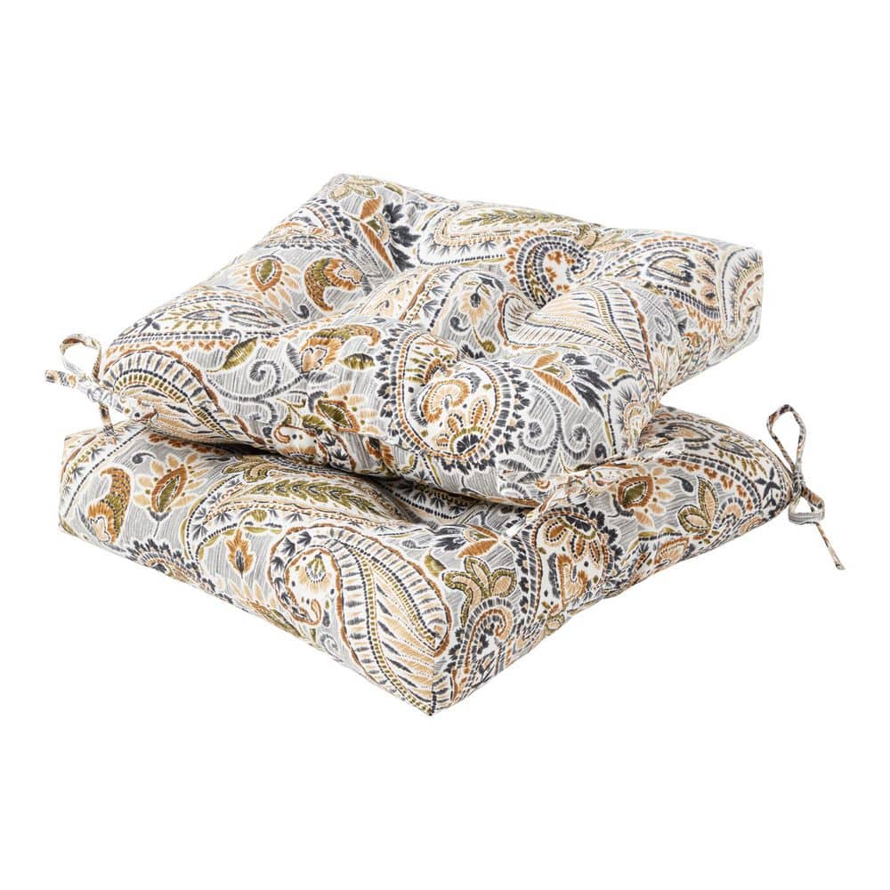 Greendale Home Fashions Arctic Paisley Square Tufted Outdoor Seat