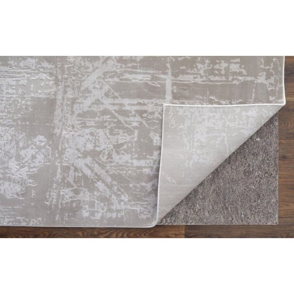 5 x 8 Taupe, Ivory Abstract Area Rug
