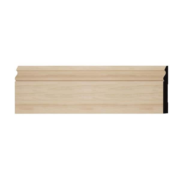 WM217 0.56 in. D x 5.25 in. W x 6 in. L Wood (White Oak) Baseboard Moulding Sample