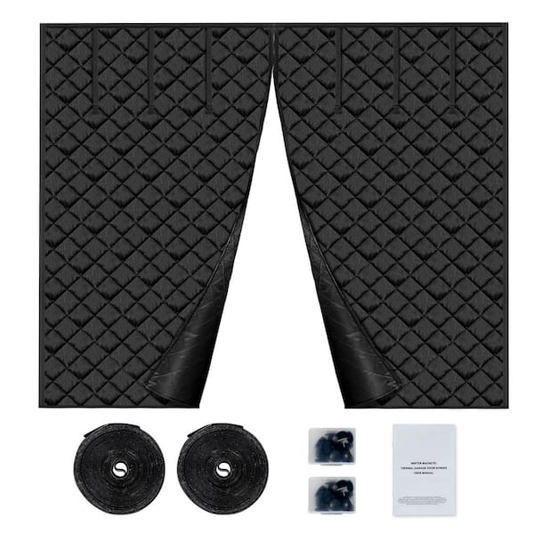 Garage Door Screen for Winter, 8 x 7 FT., Insulated Door Curtain with Magnetic Closure, 300D Oxford Fabric 2025 update