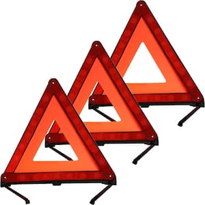 Reflective Warning Triangle Emergency Warning Triangle Roadside Safety Triangle Kits (Set of 3)