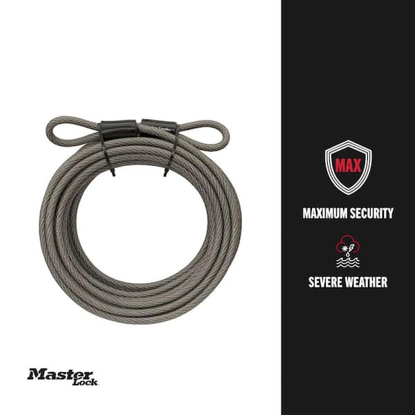 Steel Cable with Looped Ends, 30 ft. Long