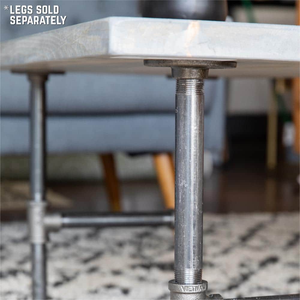 Restore Riverstone Grey Solid Wood Rectangle Coffee Tabletop
