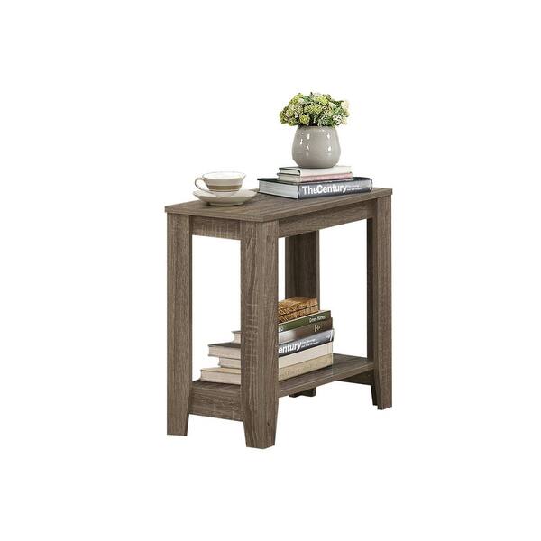 Monarch 24" Accent Side Table in Dark Taupe 