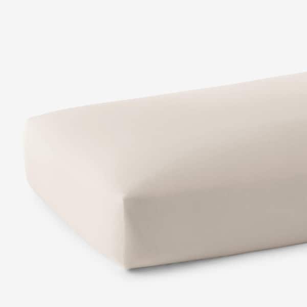 The Company Store Legends Hotel Supima Cotton Percale Oatmeal Queen Fitted Sheet