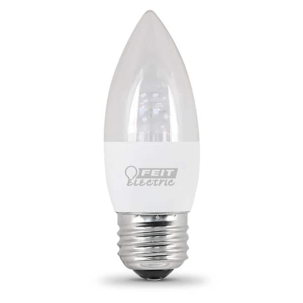 Feit Electric 60W Equivalent Warm White Chandelier B10 Dimmable LED Medium Base Light Bulb (Case of 12)
