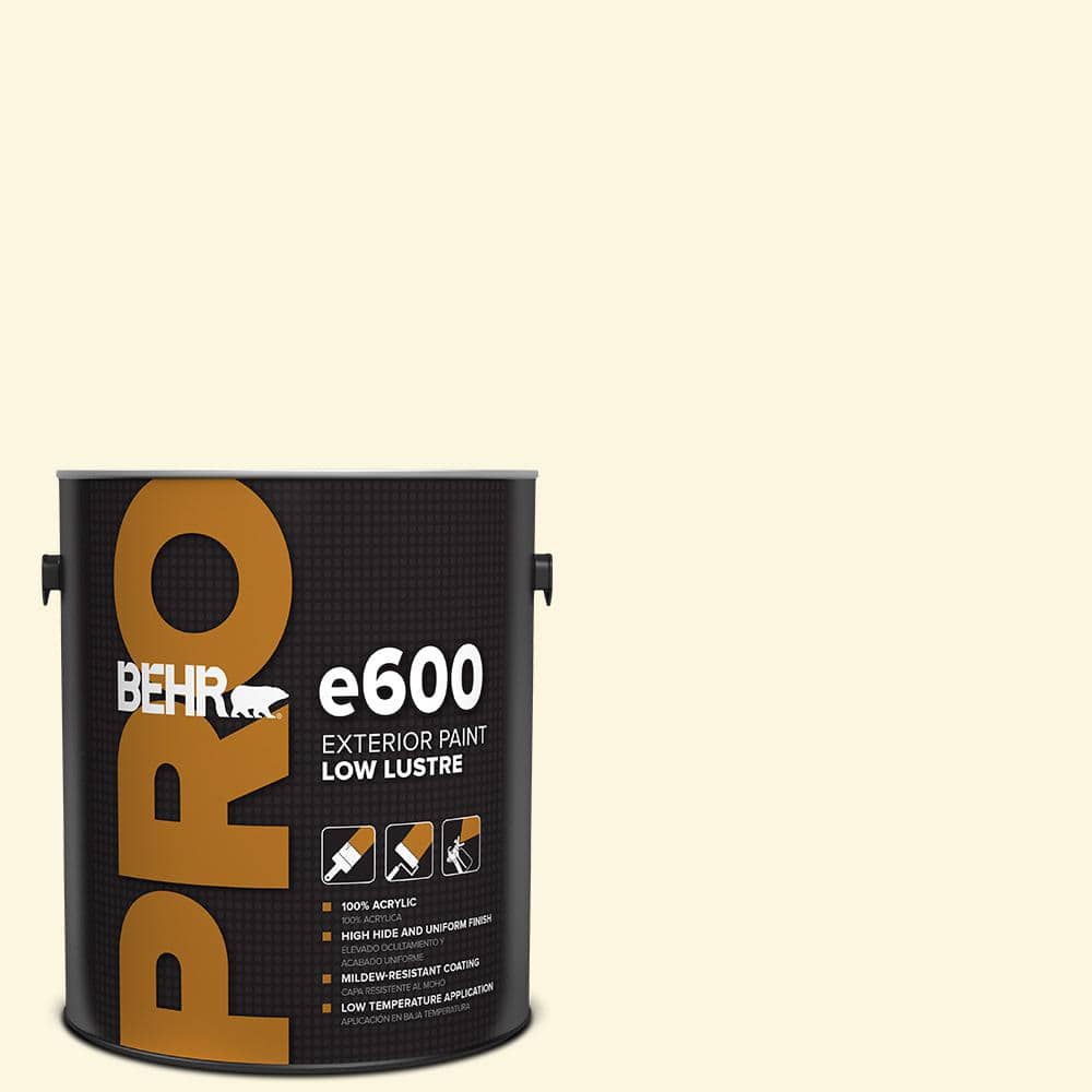 BEHR PRO 1 gal. #P300-1 Lemon White Low Luster Exterior Paint PR62001 ...