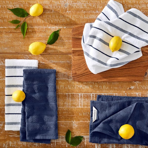 KitchenAid Hand Dish Towel Kitchen Cloth Green Orange Lemon Floral