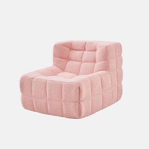 Pink Sherpa Polyester Beanbag Chair