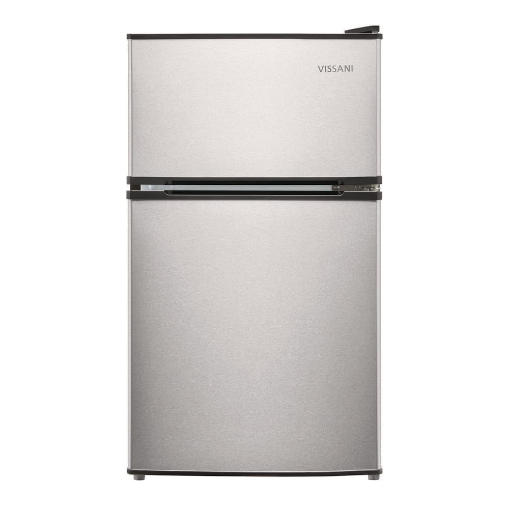 Vissani 3.2 cu. ft. Mini Refrigerator in Stainless Look with 2