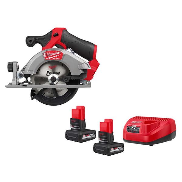 Reviews for Milwaukee M12 FUEL 12V Lithium Ion Brushless 5 3 8 in. Cordless Circular Saw with M12 XC 5.0 Ah Battery 2 Pack Starter Kit Pg 4 The Home Depot