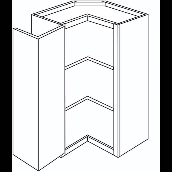 Hampton Bay Denver White Painted Shaker Stock Assembled Square Corner Wall Kitchen Cabinet (24 in. x 30 in. x 24 in.)
