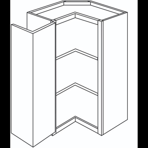 Hampton Bay Denver White Painted Shaker Stock Assembled Square Corner Wall Kitchen Cabinet (24 in. x36 in x24 in)