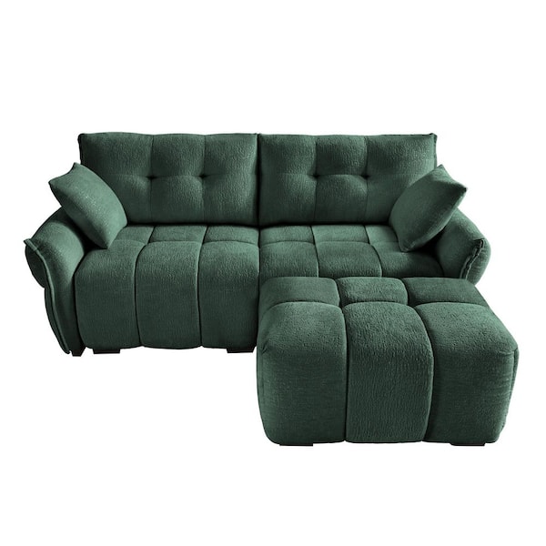 Homy Casa YOYO 78.7 in. Rolled Arm Chenille 3-Seater L