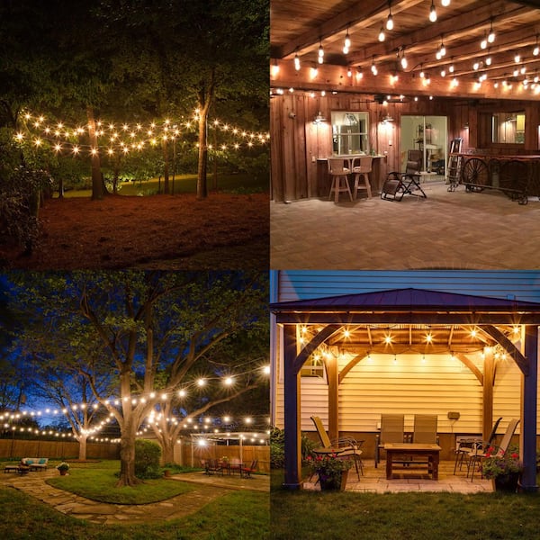 Bulbrite Outdoor/Indoor 36 ft. Plug-in S14 LED SMART Black String