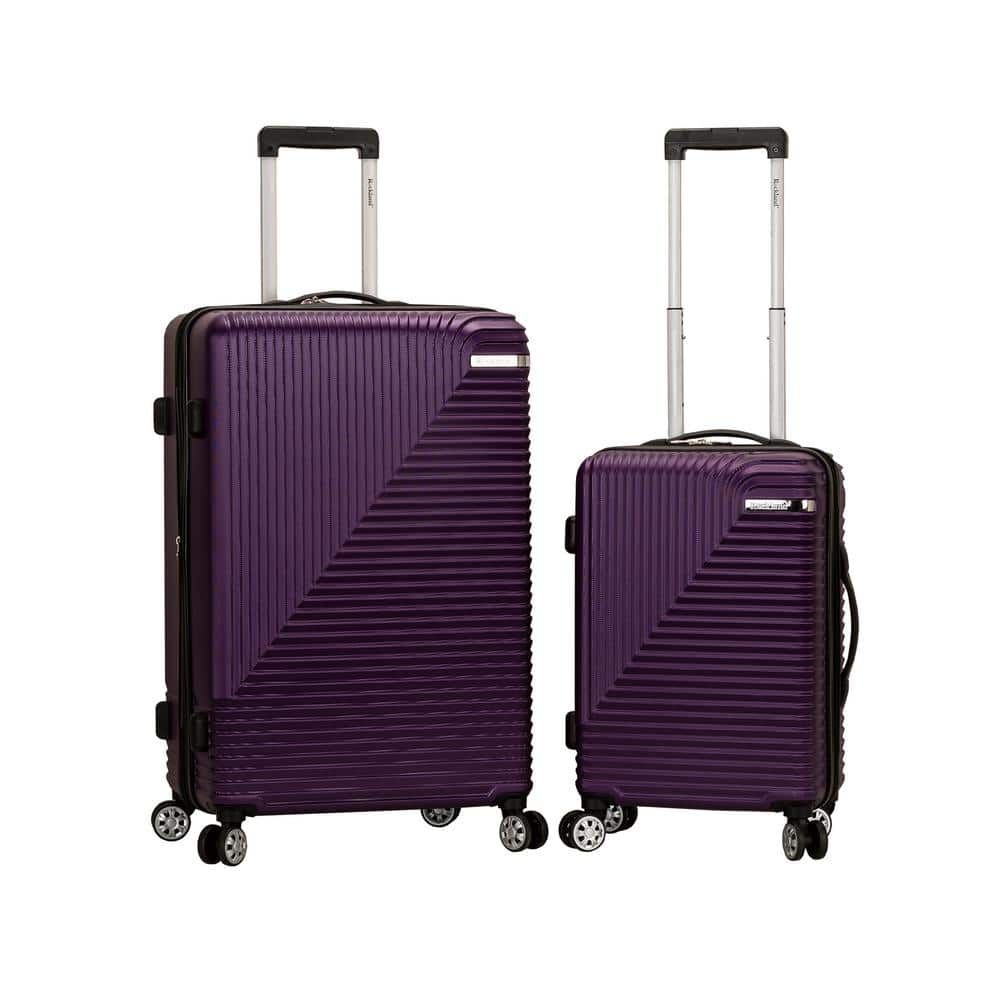 Merax Purple Lightweight 3-Piece Expandable Oxford Fabric Softshell Luggage Set with TSA Lock and 2 External Pockets