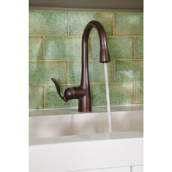 Arbor Single-Handle Pull-Down Sprayer Bar Faucet with Reflex and Power Clean in Oil Rubbed Bronze