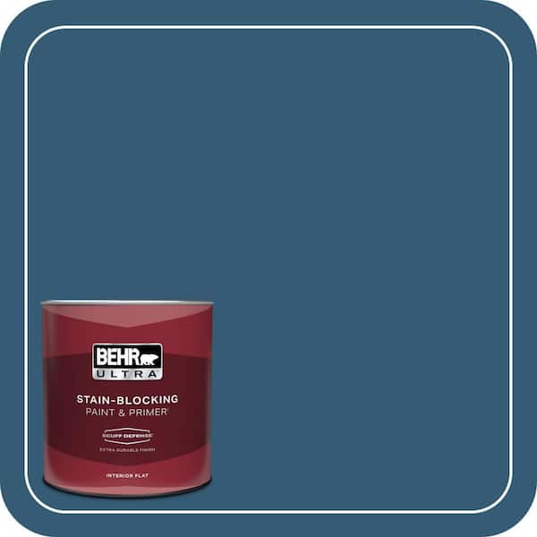 BEHR ULTRA 1 qt. #M490-7 Shasta Lake Extra Durable Flat Interior Paint & Primer