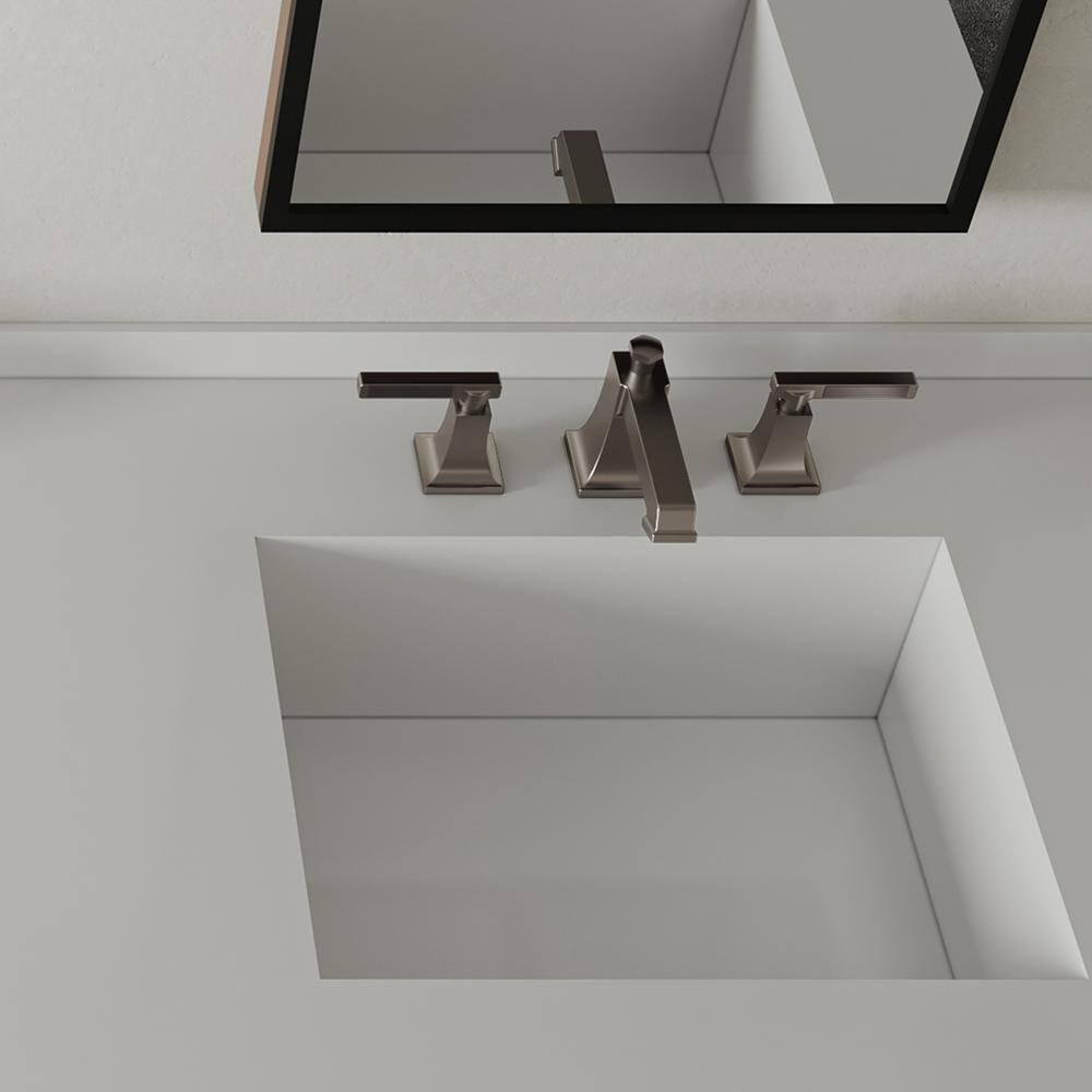 Brushed Nickel Widespread 2-Handle Bathroom Faucet with Drain Assembly