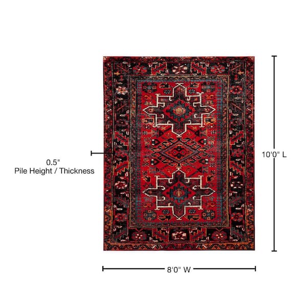 VTH219A-24 22 x 4 Safavieh Vintage Hamadan Collection VTH219A Red and Multi Runner