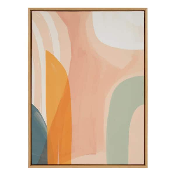 Kate and Laurel Sunrise over Marrakesh by Kate Aurelia Studio Framed Abstract Canvas Wall Art Print 38.00 in. x 28.00 in. .