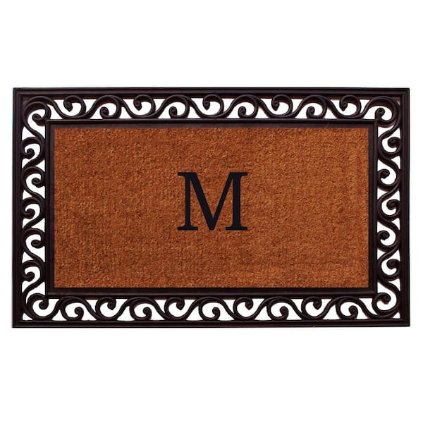 Calloway Mills Rembrandt Monogram Door Mat 18 in. x 30 in. (Letter M)