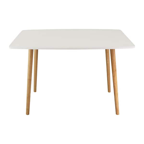 Casual Home 42 in. Rectangular White/Natural Writing Desk with Solid Wood Material