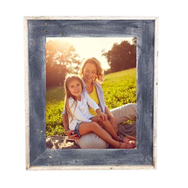 BarnwoodUSA Rustic Farmhouse Artisan 11 in. x 14 in. Smoky Black Reclaimed Picture Frame