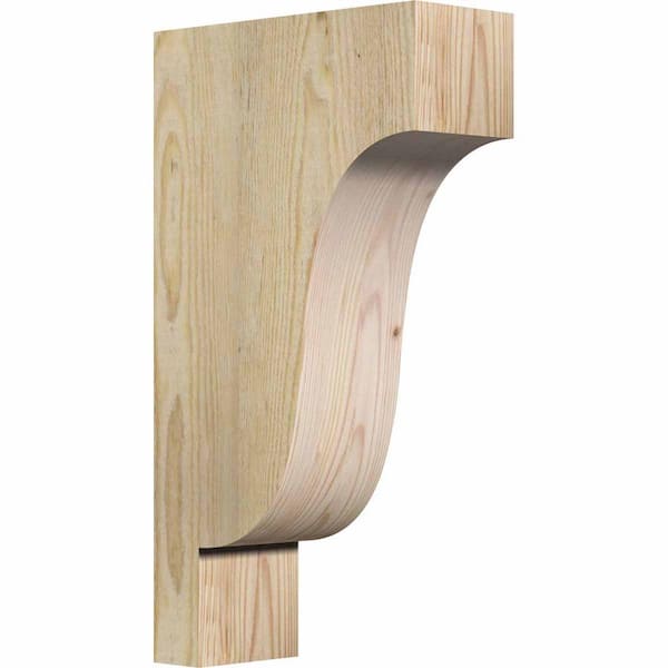 Ekena Millwork 4 in. x 10 in. x 18 in. Douglas Fir Newport Rough Sawn Corbel