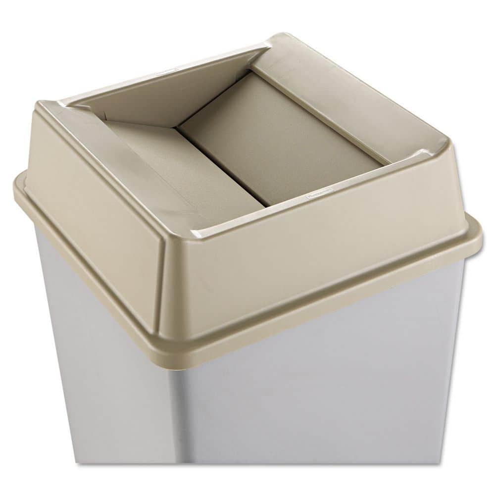 Untouchable 35 and 50 Gal. Beige Square Trash Can Swing Top Lid price history on PriceWatchPro