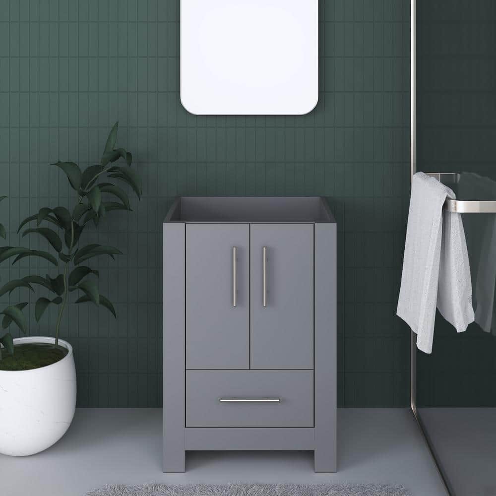 Boston 24 in. W x 20 in. D x 34 in. H Bath Vanity Cabinet without Top in Gray price history on PriceWatchPro