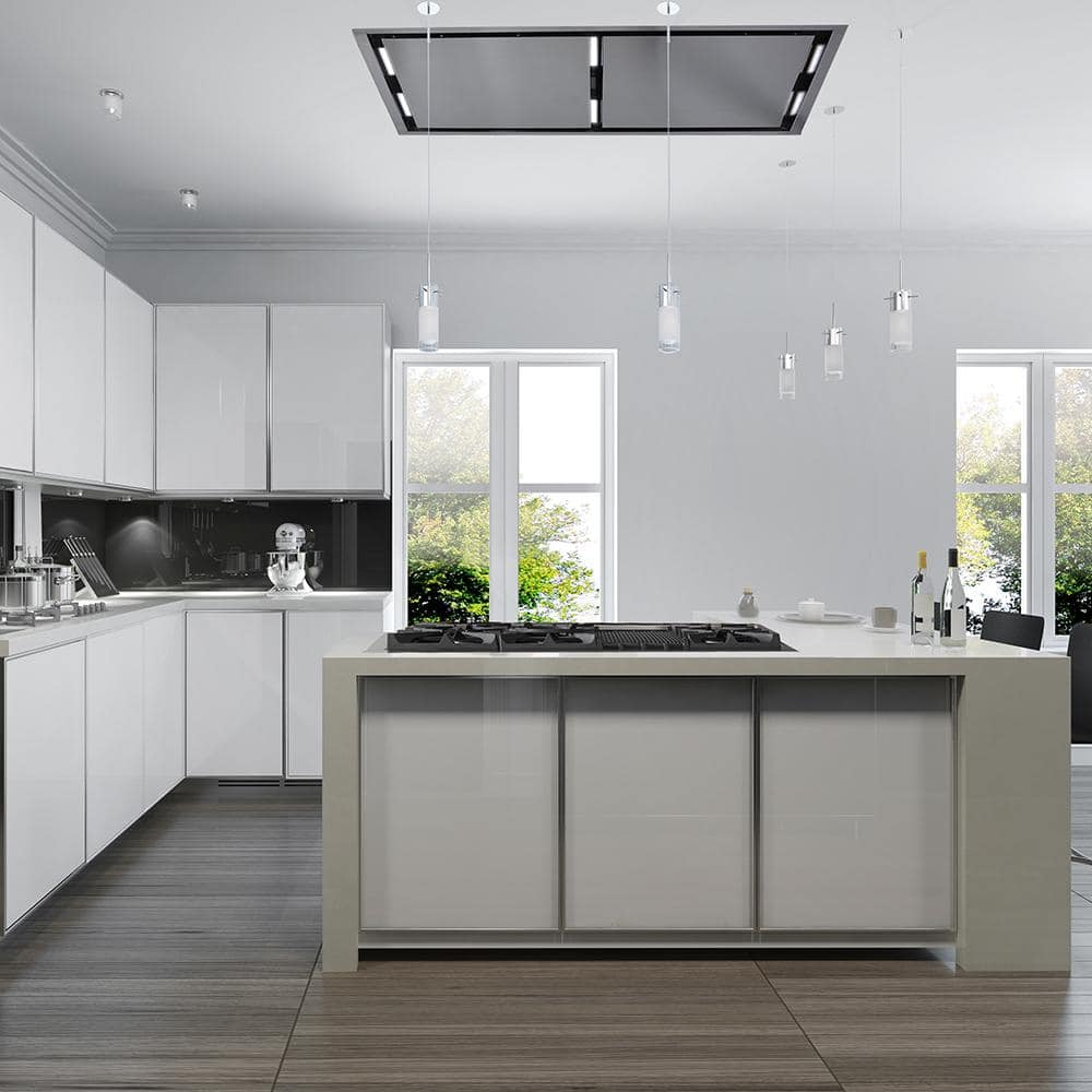 Arezzo 44-Inch Stainless Steel Convertible Ceiling Range Hood