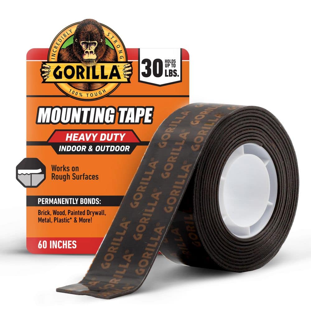 Gorilla 1 in. x 1.67 yd. Black Heavy Duty Mounting Tape 6055002