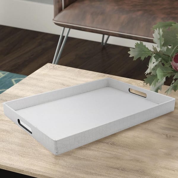 NicePackaging 24 Compartment White Leatherette Sorting Tray with  Free-standing White Plastic Display Tray For Sales / Showcase / Home /  Store Use 
