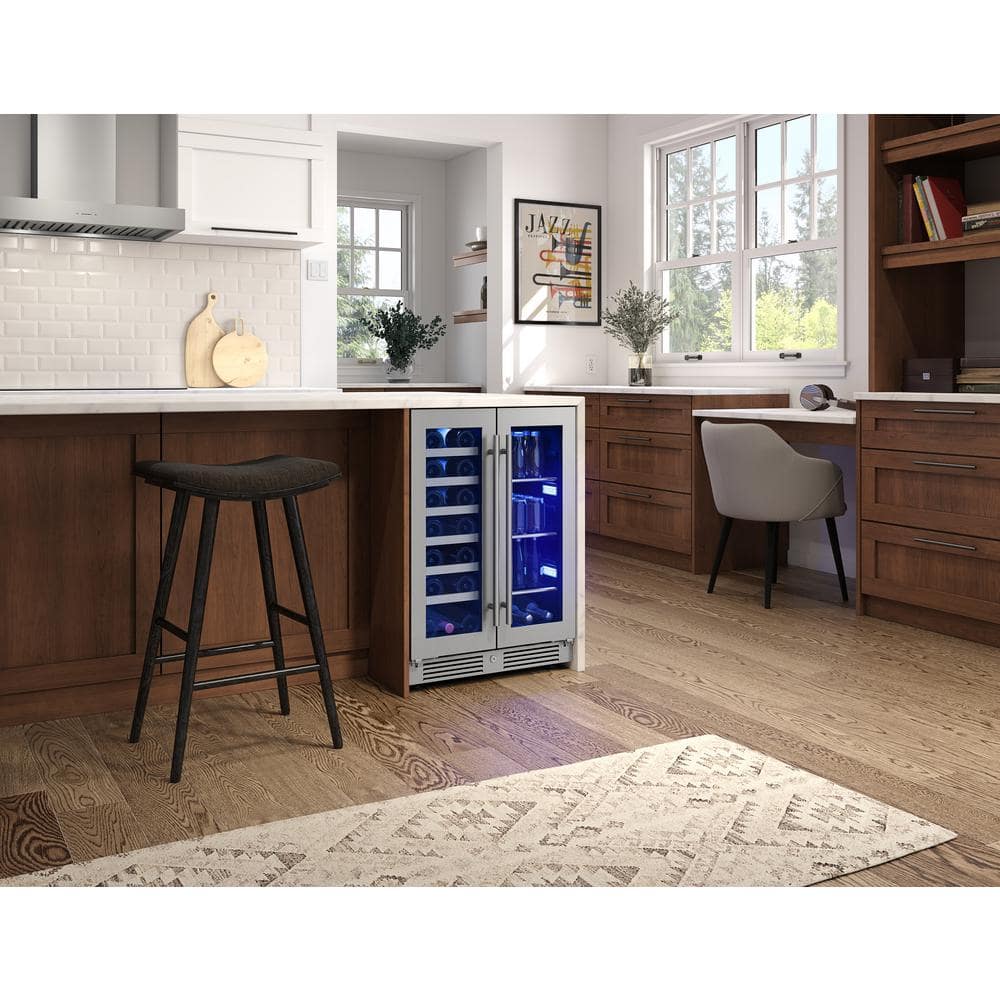 Zephyr 24" Stainless Steel Dual Zone Wine and Beverage Cooler