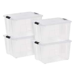60 Qt. Buckled Clear Box, Clear (4-Pack)