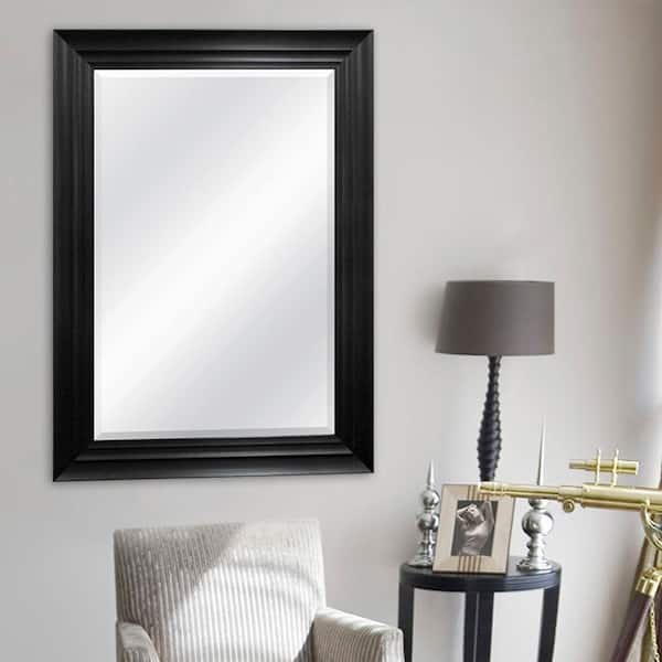 MCS Medium Rectangle Black Contemporary Mirror (39 in. H x 31 in. W)