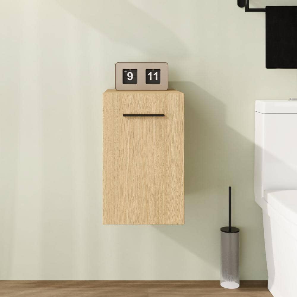 12 in. Unassembled Plywood Bathroom Storage Wall Cabinet in Light Oak with Soft Close price history on PriceWatchPro
