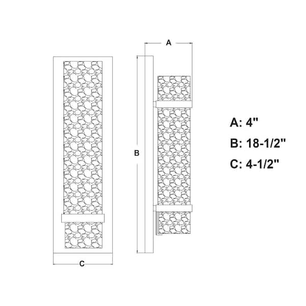 Vilo 4.5 in. W 1-Light Brass Bathroom Vanity -Light Fixture