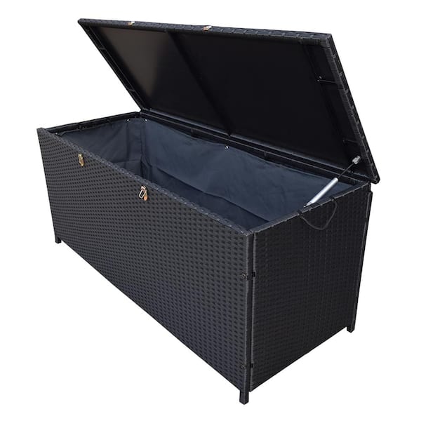 113 Gal. Large Black Resin Deck Box
