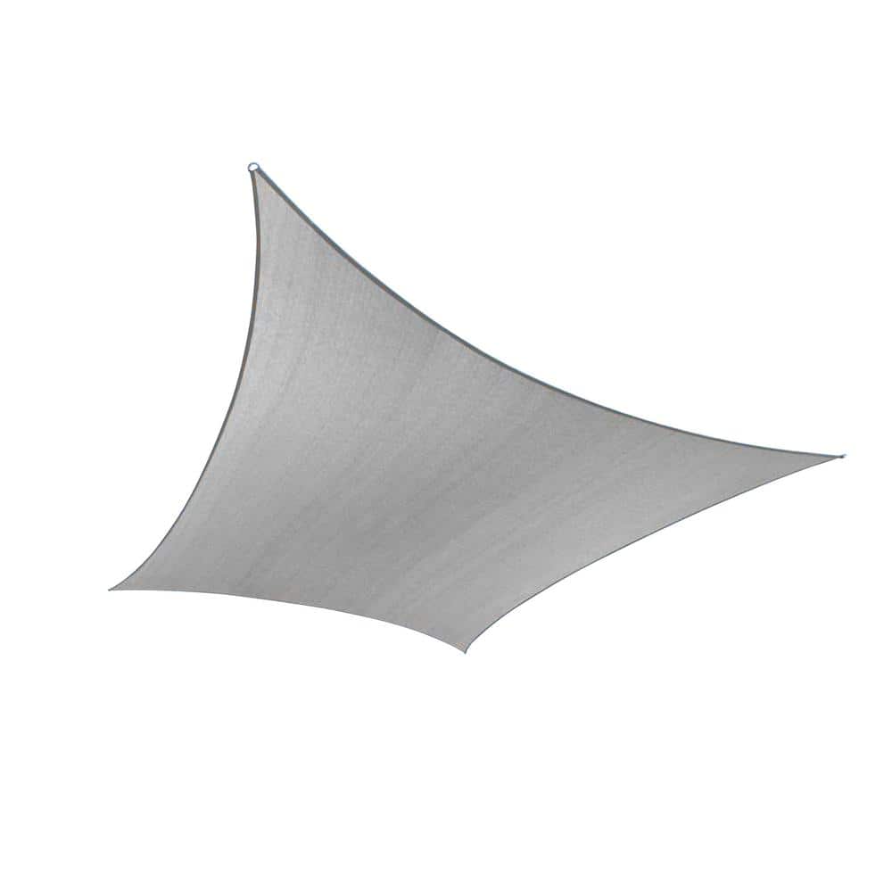 14' x 20' Gray Polyethylene Rectangle Sun Shade Sail Canopy