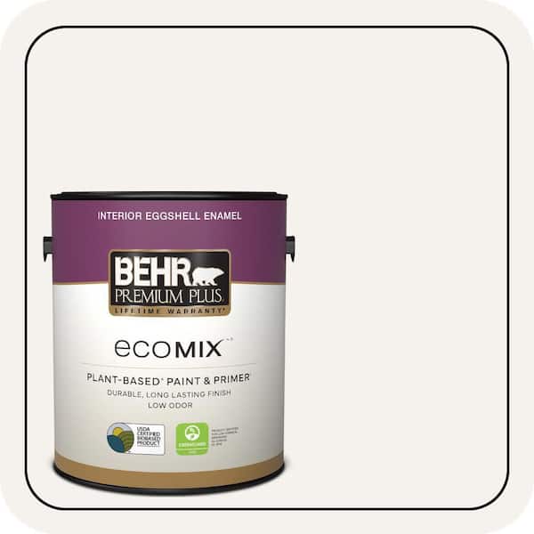 1 gal. #PR-W14 Bit of Sugar Eggshell Enamel EcoMix Plant-Based Interior Paint & Primer