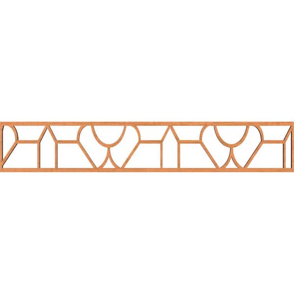 Ekena Millwork Whitechapel Fretwork 0.375 in. D x 46.625 in. W x 8 in. L Cherry Wood Panel Moulding