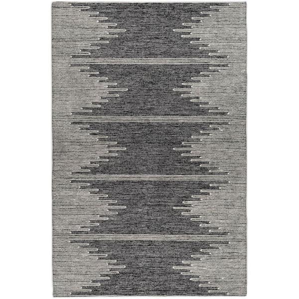 Dream Shag Premium Machine Washable Abstract ADS647 Charcoal 5 ft. x 7 ft. 6 in. Area Rug