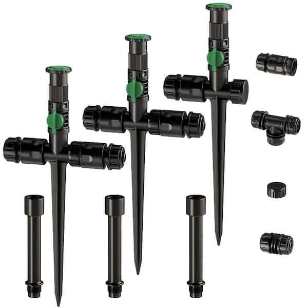 Flexible Sprinkler System, Above Ground DIY Irrigation Kit, Multi-Adjustable Lawn Sprinkler Set, Ideal for Plant and Flo