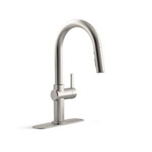 Clarus Single Handle Pull Down Sprayer Kitchen Faucet in Vibrant Stainless