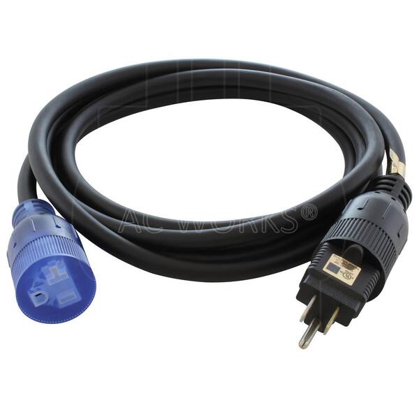 AC WORKS 25 ft. 15/20 Amp 12/3 Household Outdoor Extension Cord 15