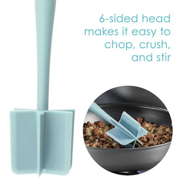 Pampered Chef ~NEW~ SILICONE MIX 'N CHOP SPATULA - Chop + Scoop + Drain +  Serve!