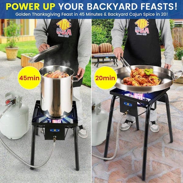 ARC Propane Burner for Outdoor Cooking, Single Burner Propane
